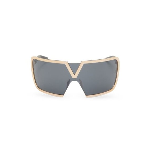 Valentino Garavani VLS-120A-146 Oversized 90mm grey Shield Sunglasses - Picture 2 of 12